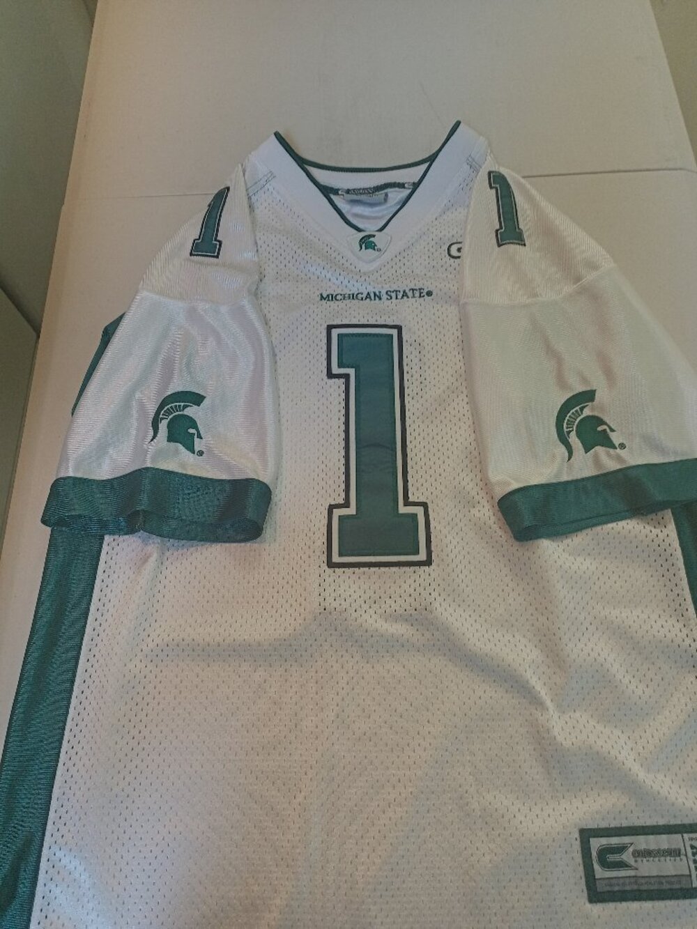 Colosseum Athletics Michigan State Spartans NCAA Football Jersey Adult XXL White